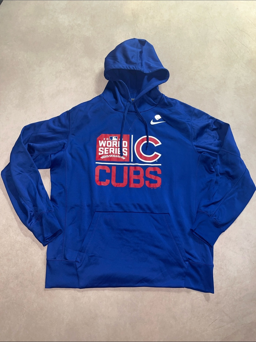 Nike x MLB Chicago Cubs 2016 World Series Champions Blue Pullover Hoodie